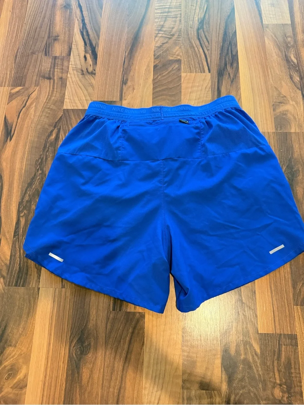 Nike Men’s Royal Blue Running Shorts with Black Drawcord - Picture 2 of 3
